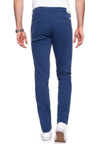 Wrangler - WRANGLER SPODNIE MĘSKIE CHINO BLUE DEPTHS W16LHB13Y. Materiał: materiał #7