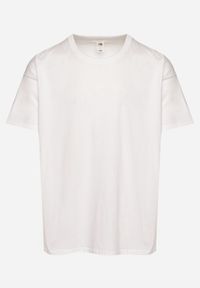 Born2be - Biała Koszulka T-shirt z Bawełny Fodarella. Okazja: na co dzień. Kolor: biały. Materiał: bawełna. Wzór: aplikacja. Styl: klasyczny, casual, elegancki #7