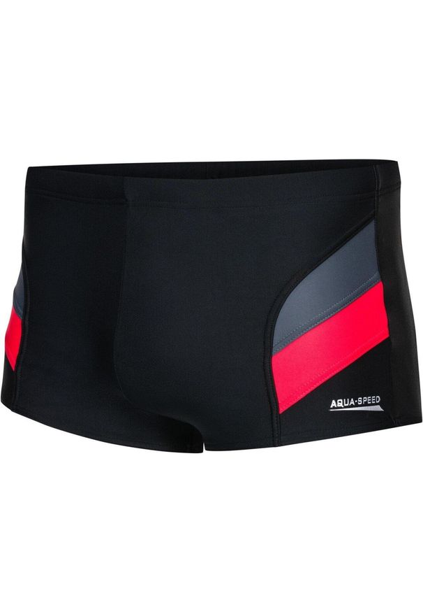Bokserki pływackie męskie Aqua Speed Aron. Kolor: czarny, czerwony, szary, wielokolorowy