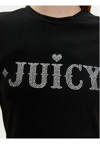 Juicy Couture T-Shirt Ryder Rodeo JCBCT223826 Czarny Slim Fit. Kolor: czarny. Materiał: bawełna