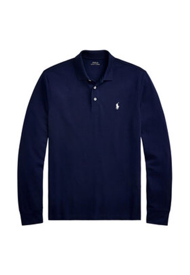 Polo Ralph Lauren Polo 710955081001 Granatowy Slim Fit. Typ kołnierza: polo. Kolor: niebieski. Materiał: bawełna