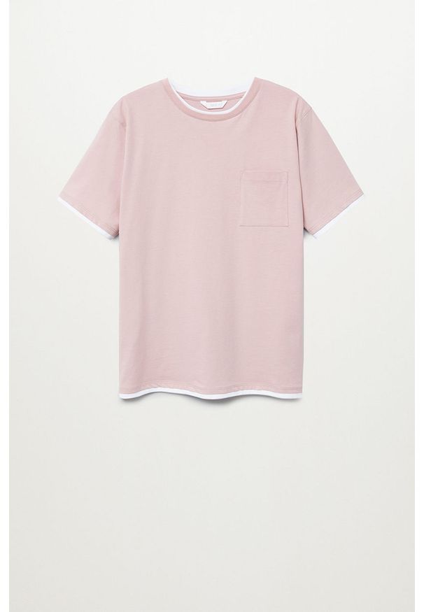 Mango Kids - T-shirt dziecięcy ESTEBAN. Okazja: na co dzień. Kolor: różowy. Materiał: bawełna, dzianina. Wzór: gładki. Styl: casual