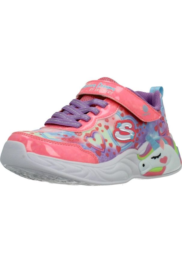 skechers - Kapcie SKECHERS 303063L Wielokolorowy. Okazja: na co dzień. Kolor: wielokolorowy. Materiał: syntetyk, materiał