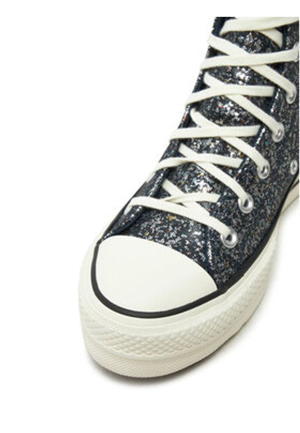 Converse Trampki Chuck Taylor All Star Lift Platform Glitter A09551C 401 Czarny. Kolor: czarny. Materiał: materiał. Obcas: na platformie