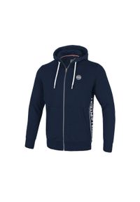 PITBULL - Bluza męska Pitbull rozpinana z kapturem French Terry Reno. Typ kołnierza: kaptur. Kolor: czarny, niebieski, wielokolorowy. Sport: fitness