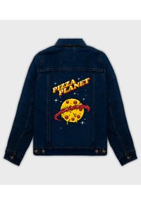 MegaKoszulki - Kurtka jeansowa damska Pizza planet. Materiał: jeans. Wzór: nadruk. Sezon: wiosna. Styl: klasyczny #1