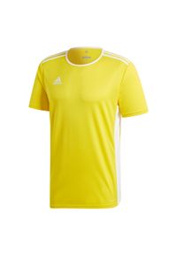 Adidas - Koszulka piłkarska adidas męska Entrada 18. Kolor: żółty. Materiał: jersey. Sport: piłka nożna