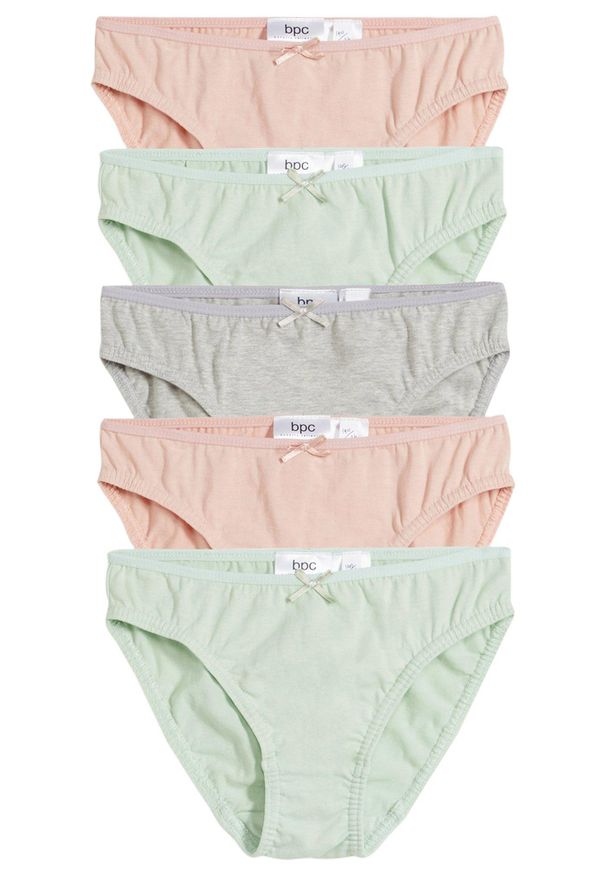 bonprix - Figi z miękkiej bawełny organicznej (5 szt.). Kolor: szary. Materiał: bawełna