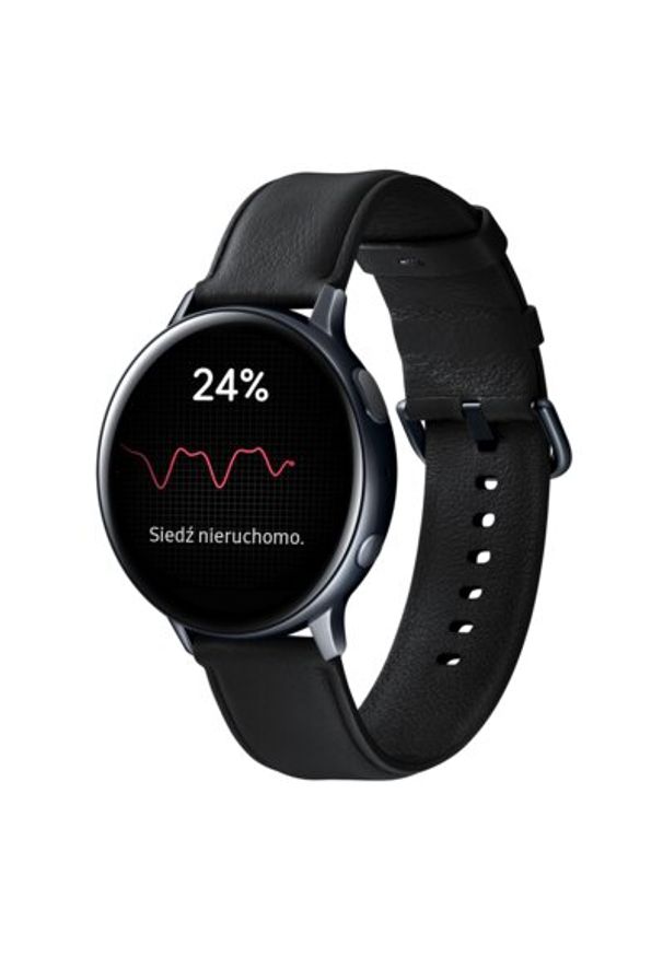 Smartwatch SAMSUNG Galaxy Watch Active 2 SM-R820N 44mm Stal Nierdzewna Czarny. Rodzaj zegarka: smartwatch. Kolor: czarny. Materiał: skóra. Styl: elegancki