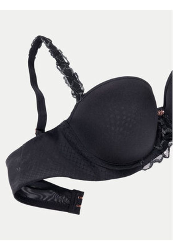 Triumph Biustonosz z fiszbiną Wild Azalea 10219858 Czarny. Kolor: czarny. Materiał: syntetyk