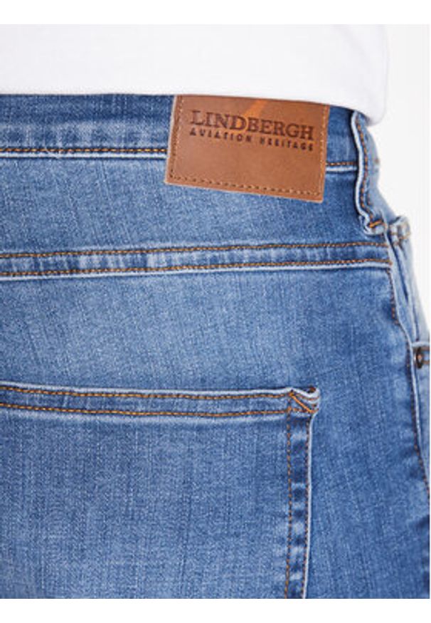 Lindbergh Jeansy 30-020000SFB Niebieski Tapered Fit. Kolor: niebieski