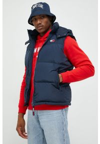Tommy Jeans bezrękawnik puchowy męski kolor granatowy zimowy. Okazja: na co dzień. Kolor: niebieski. Materiał: puch. Długość rękawa: bez rękawów. Sezon: zima. Styl: casual #2