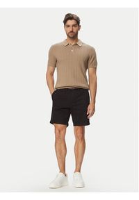 Jack & Jones Szorty materiałowe Adam Belted 12288603 Czarny Regular Fit. Kolor: czarny. Materiał: bawełna #5