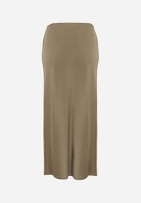 Renee - Ciemnozielona Satynowa Spódnica Maxi High Waist Formia. Stan: podwyższony. Kolor: zielony. Materiał: satyna #6