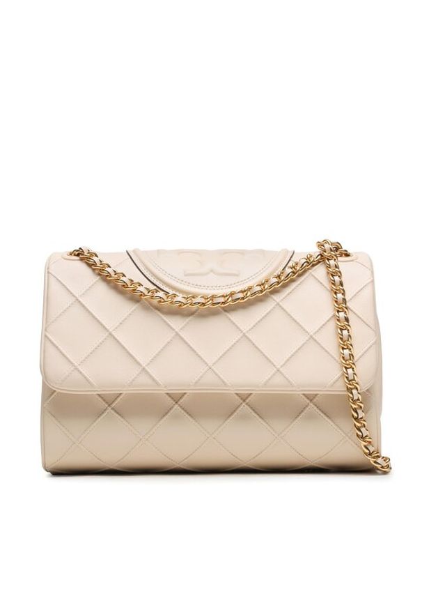 Tory Burch Torebka Fleming Soft Convertible 143248 Beżowy. Kolor: beżowy. Materiał: skórzane