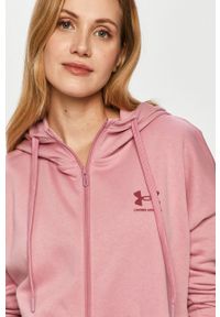 Under Armour - Bluza. Okazja: na co dzień. Typ kołnierza: kaptur. Kolor: różowy. Styl: casual #4