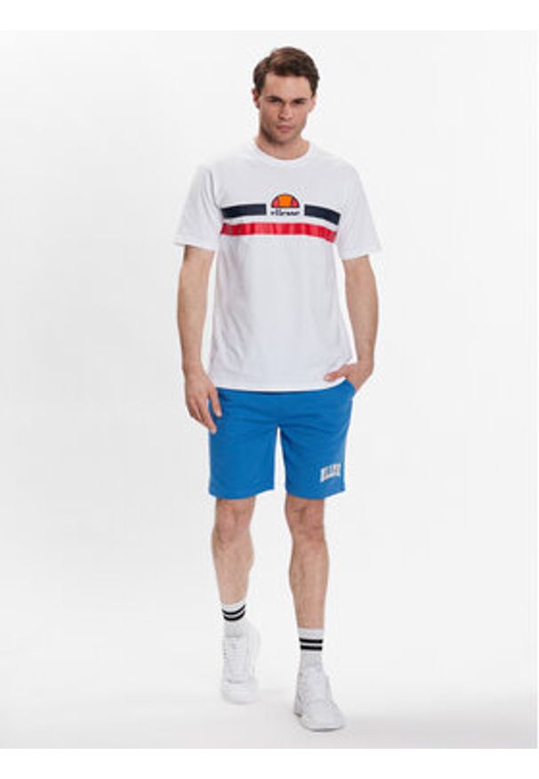 Ellesse T-Shirt Aprel SHR06453 Biały Regular Fit. Kolor: biały. Materiał: bawełna