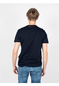 Plein Sport T-shirt | TIPS106 | Mężczyzna | Granatowy. Okazja: na co dzień. Kolor: niebieski. Materiał: bawełna. Wzór: aplikacja. Styl: sportowy #2