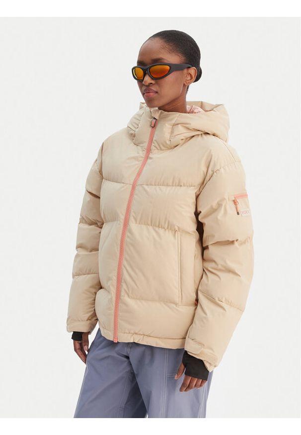 Roxy Kurtka narciarska Alofted Puffy ERJTJ03470 Beżowy Regular Fit. Kolor: beżowy. Materiał: syntetyk. Sport: narciarstwo