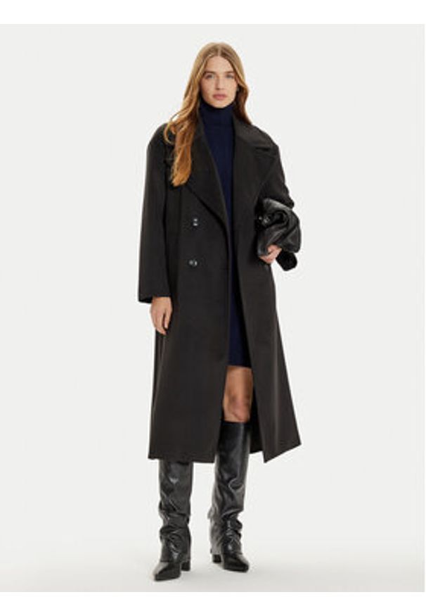 Imperial Płaszcz zimowy KI54IID Czarny Loose Fit. Kolor: czarny. Materiał: syntetyk. Sezon: zima