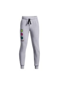 Spodnie dresowe chłopięce Under Armour Rival Fleece ANAML Jogger. Kolor: szary. Materiał: dresówka