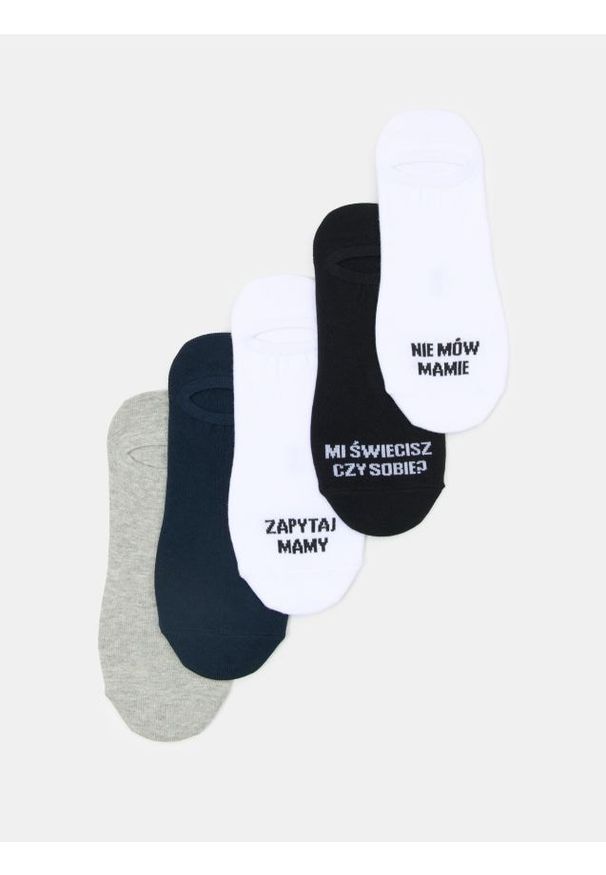 Sinsay - Skarpetki stopki 5 pack - wielobarwny