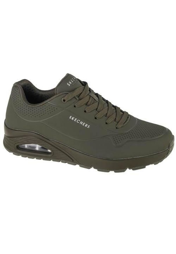 skechers - Buty do chodzenia męskie Skechers Unostand ON Air. Zapięcie: sznurówki. Kolor: wielokolorowy, zielony. Materiał: guma, materiał, syntetyk. Szerokość cholewki: normalna. Sport: turystyka piesza