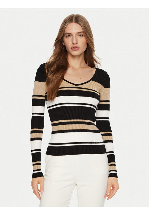 Guess Sweter W5RR22 Z2Y72 Kolorowy Regular Fit. Materiał: wiskoza. Wzór: kolorowy