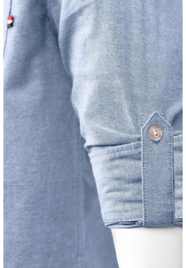 Koszula Weekendowa - Pako Jeans - Lekko Taliowana - Błękitna. Okazja: na co dzień. Kolor: niebieski. Materiał: bawełna. Styl: casual