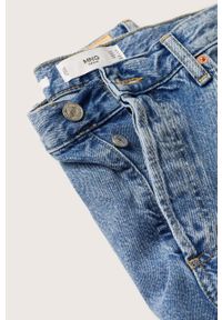 mango - Mango jeansy Kaia damskie high waist. Stan: podwyższony. Kolor: niebieski