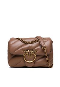 Pinko - PINKO Torebka Love Mini Puff Cl AI 23-24 PLTT 100039 A0F2 Beżowy. Kolor: beżowy. Materiał: skórzane
