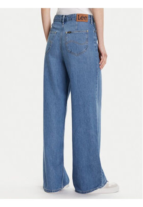 Lee Jeansy Stella 112371455 Niebieski Wide Leg. Kolor: niebieski