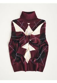 Reserved - Wełniany golf w romby - wielobarwny. Typ kołnierza: golf. Materiał: wełna #1