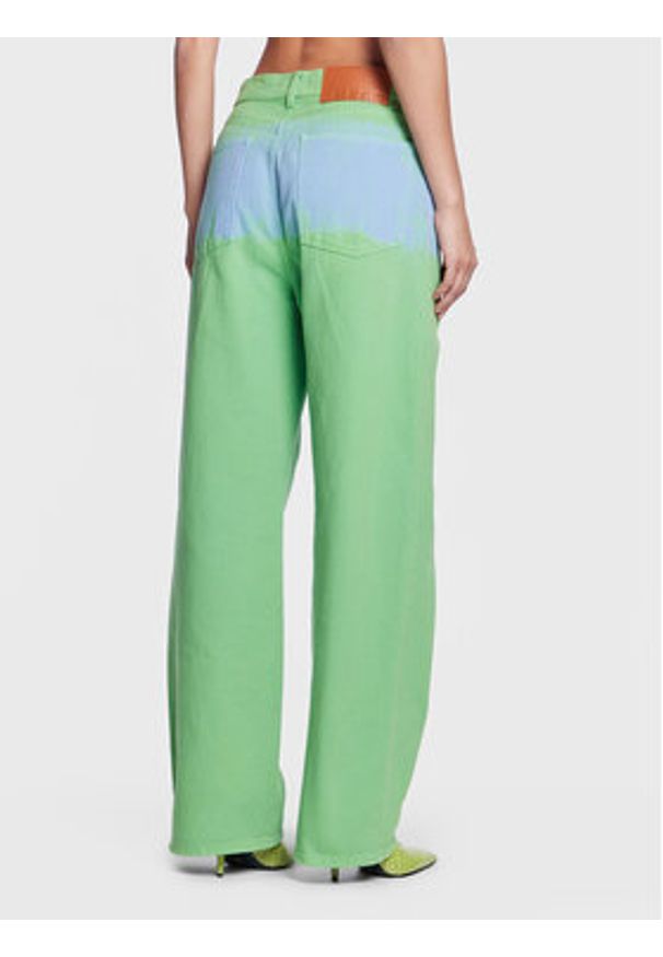 MSGM Jeansy 3441MDP55TD 237281 Zielony Boyfriend Fit. Kolor: zielony
