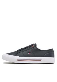 TOMMY HILFIGER - Tommy Hilfiger Tenisówki Core Corporate Vulc Leather FM0FM04561 Granatowy. Kolor: niebieski. Materiał: skóra