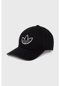 adidas Originals czapka bawełniana HD9758.M kolor czarny z nadrukiem. Kolor: czarny. Materiał: bawełna. Wzór: nadruk #1