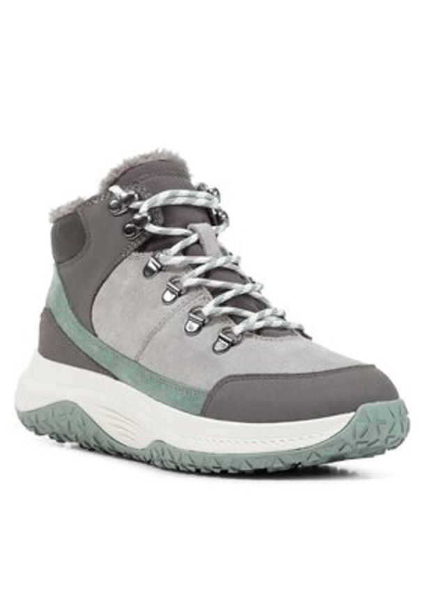 Geox Sneakersy D Oliviera + Grip D36VNC 02232 C1L9G Szary. Kolor: szary. Materiał: skóra, nubuk