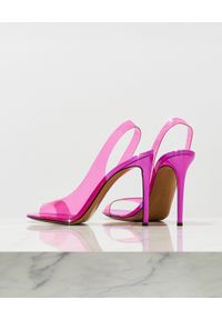 ALEXANDRE VAUTHIER - Różowe transparentne sandały na szpilce Vinavil. Zapięcie: pasek. Kolor: różowy, wielokolorowy, fioletowy. Materiał: lakier. Obcas: na szpilce #6