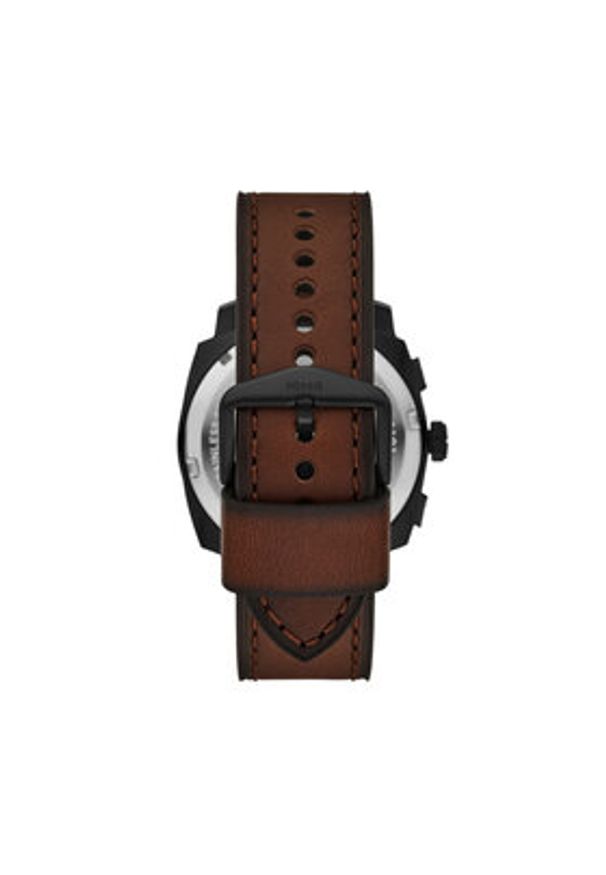 Fossil Zegarek Machine Chronograph FS6101 Brązowy. Kolor: brązowy. Materiał: skóra
