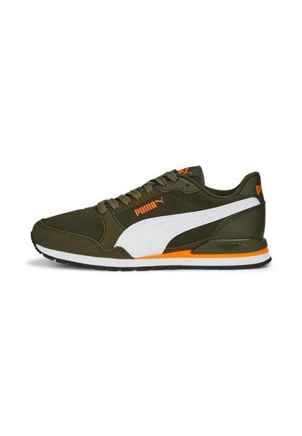 Buty do chodzenia dla dzieci Puma ST Runner V3 Mesh JR. Zapięcie: sznurówki. Kolor: zielony. Materiał: mesh. Szerokość cholewki: normalna. Sport: turystyka piesza