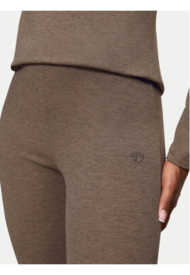 Triumph Spodnie piżamowe Smart Thermal 10221491 Brązowy Slim Fit. Kolor: brązowy. Materiał: syntetyk