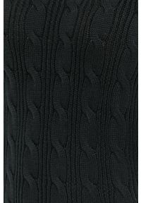 Lauren Ralph Lauren Sweter damski kolor czarny. Kolor: czarny. Materiał: dzianina. Długość rękawa: długi rękaw. Długość: długie. Wzór: ze splotem #3