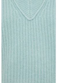 Marc O'Polo kamizelka wełniana damski kolor turkusowy. Okazja: na co dzień. Typ kołnierza: polo. Kolor: turkusowy. Materiał: wełna. Styl: casual #4