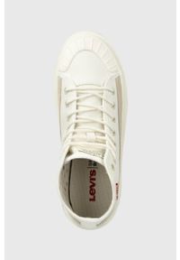 Levi's® - Levi's trampki Patton S damskie kolor biały. Okazja: na spotkanie biznesowe. Nosek buta: okrągły. Zapięcie: sznurówki. Kolor: biały. Materiał: materiał, włókno, guma. Obcas: na platformie. Styl: biznesowy #4