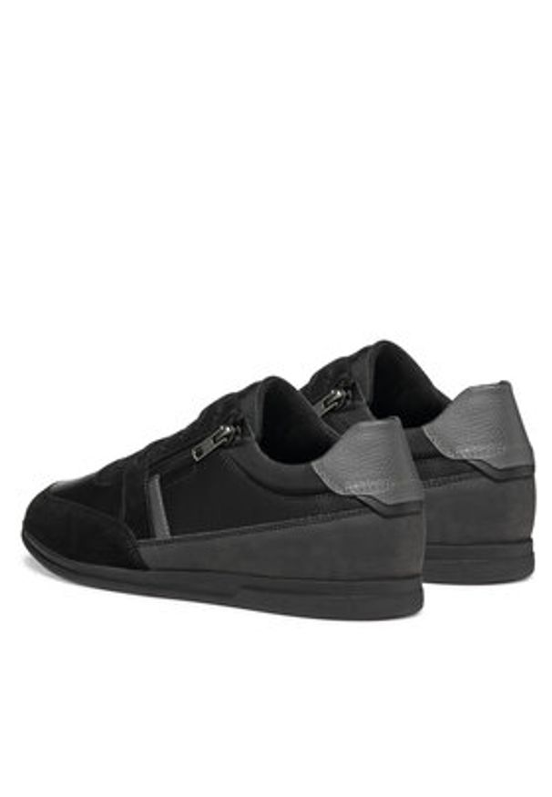 Geox Sneakersy U Renan U554GA 02285 C9999 Czarny. Kolor: czarny. Materiał: skóra, zamsz