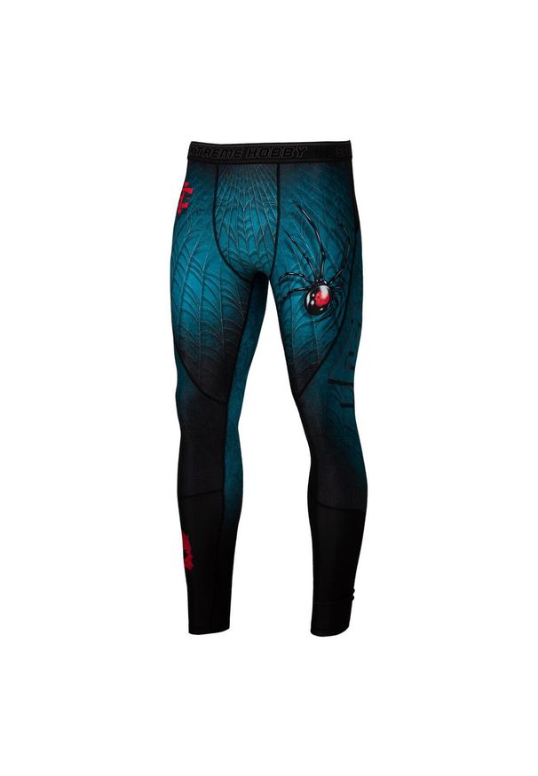 Legginsy sportowe męskie EXTREME HOBBY WIDOW. Kolor: czarny. Materiał: poliester, elastan