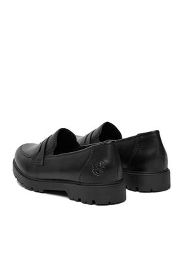 Rieker Loafersy 45560-02 Czarny. Kolor: czarny. Materiał: syntetyk, materiał