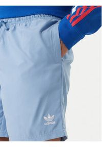 Adidas - adidas Szorty kąpielowe adicolor 3-Stripes JX5017 Błękitny Regular Fit. Kolor: niebieski. Materiał: syntetyk #4