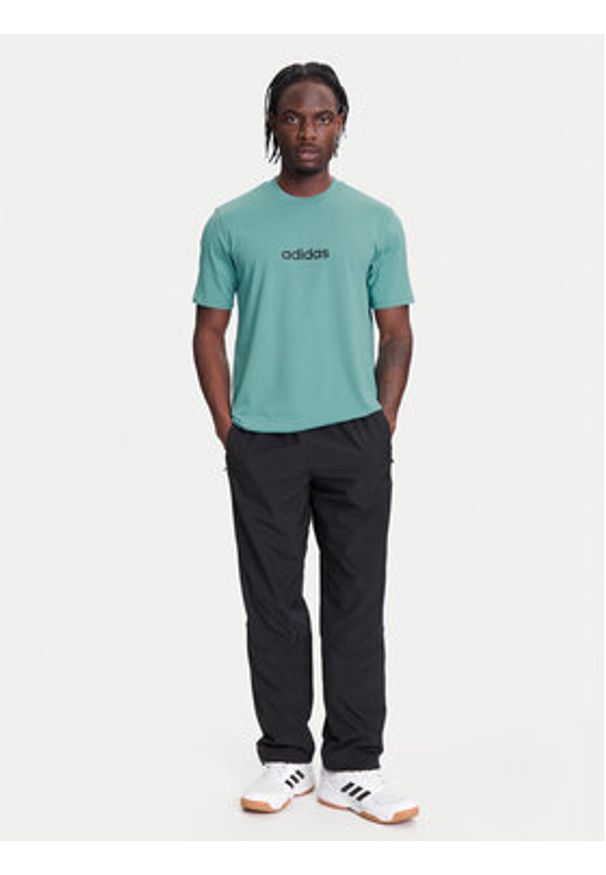 Adidas - adidas T-Shirt Essentials Linear JX5707 Turkusowy Regular Fit. Kolor: turkusowy. Materiał: bawełna