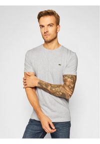 Lacoste T-Shirt TH2038 Szary Regular Fit. Kolor: szary. Materiał: bawełna